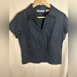 Women's Black Short Sleeve Top